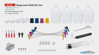 HP 18, 88, 88XL Magic Tube Filler Kit /+ Print-head Cleaning